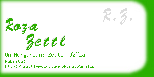 roza zettl business card